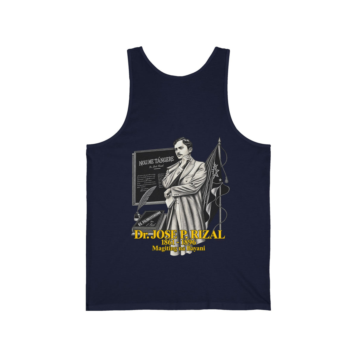Filipino Strength Dr Jose Rizal Magiting na Bayani Unisex Jersey Tank