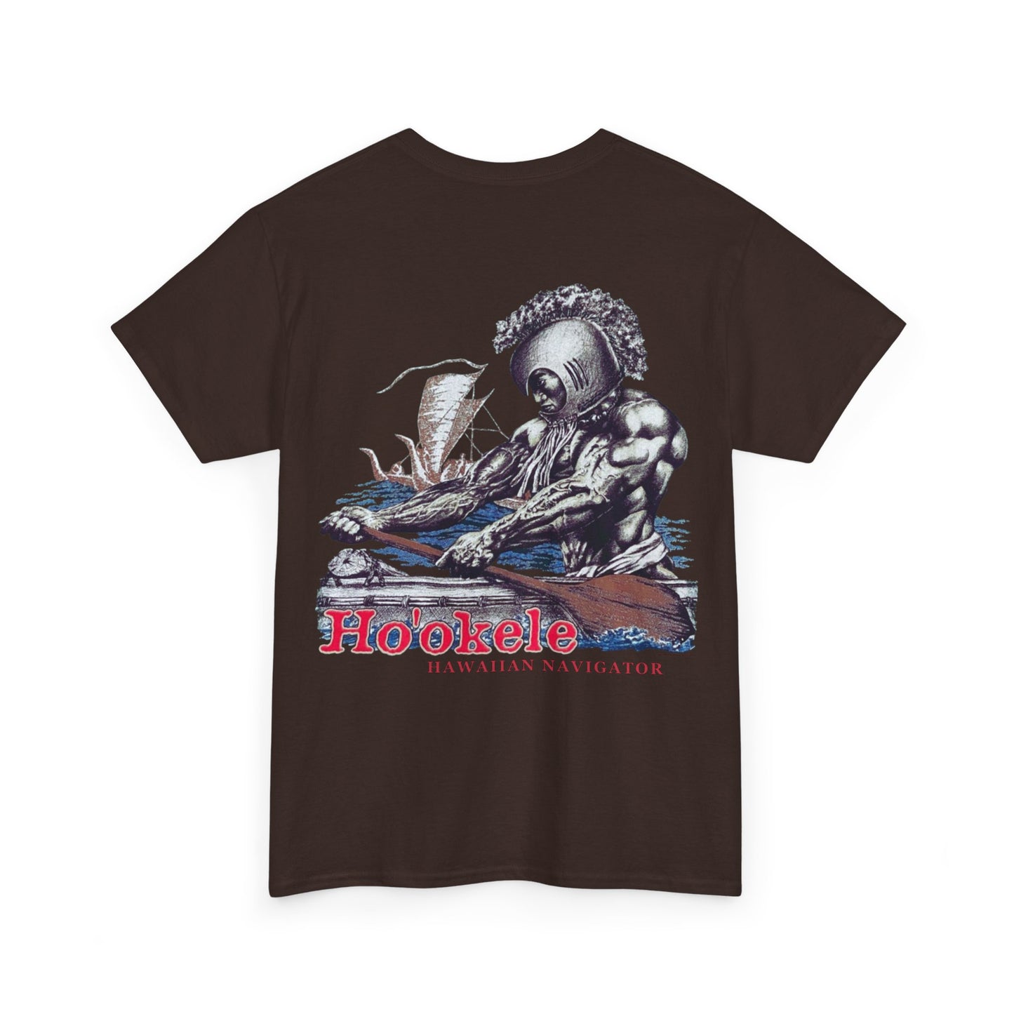 Hawaiian Strength Ho'okele Hawaiian Navigator Vintage Design 90s New Print T-shirt Unisex Heavy Cotton Tee