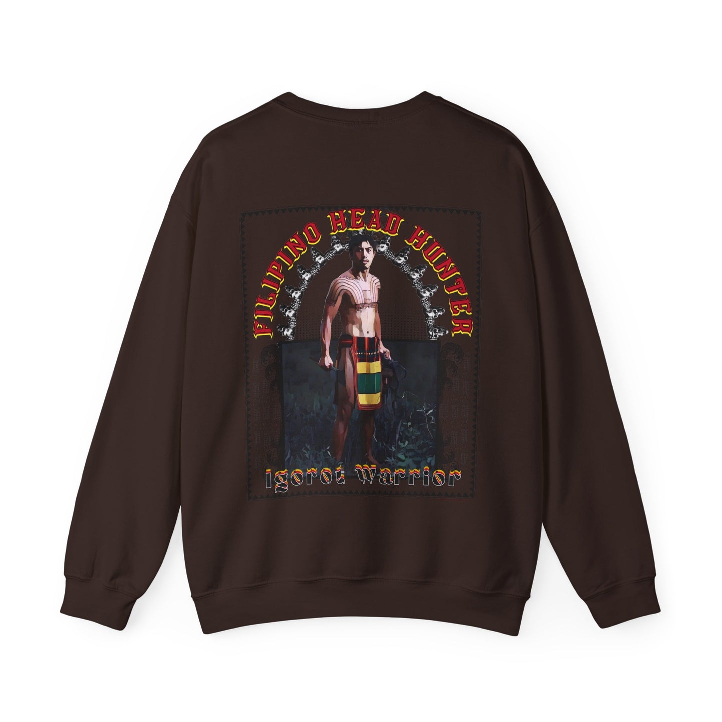 Filipino Strength Filipino Headhunter Igorot Warrior Unisex Heavy Blend™ Crewneck Sweatshirt