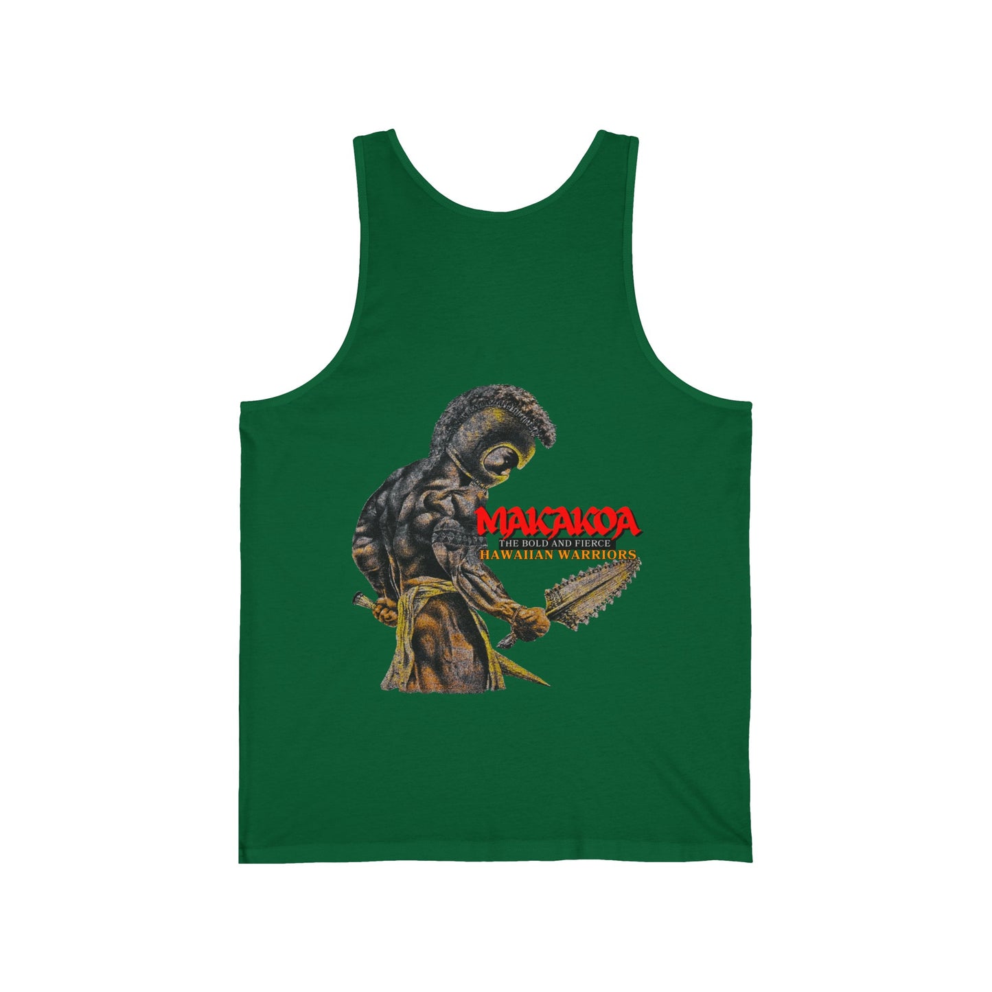 Hawaiian Strength Makakoa The Bold and Fierce Hawaiian Warriors Vintage Design 90s New Print Unisex Jersey Tank