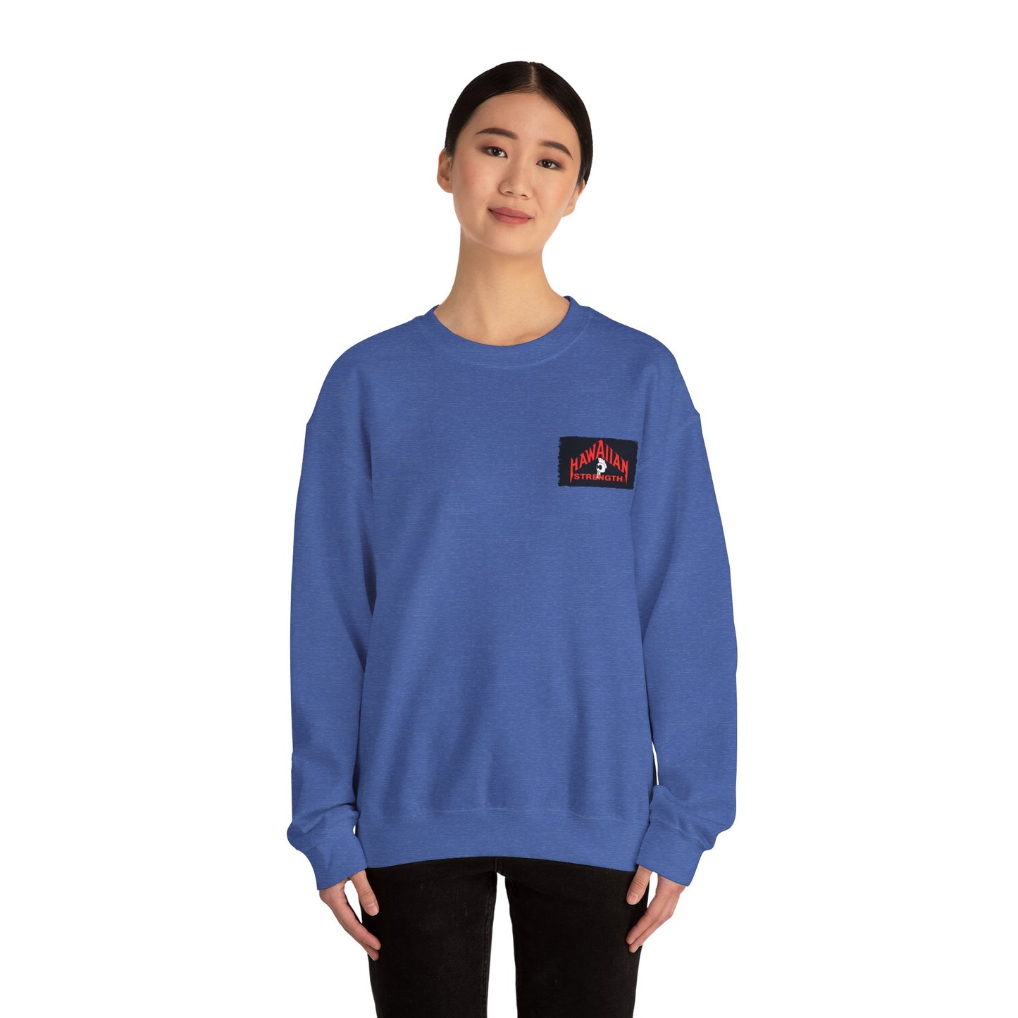 Hawaiian Strength Local Girl Uluwehi Vintage Design 90s New Print Unisex Heavy Blend™ Crewneck Sweatshirt