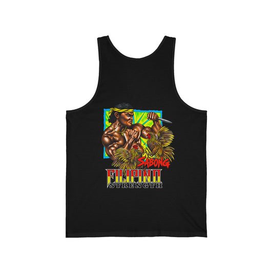 Filipino Strength Sabong Vintage Design 90s New Print Unisex Jersey Tank