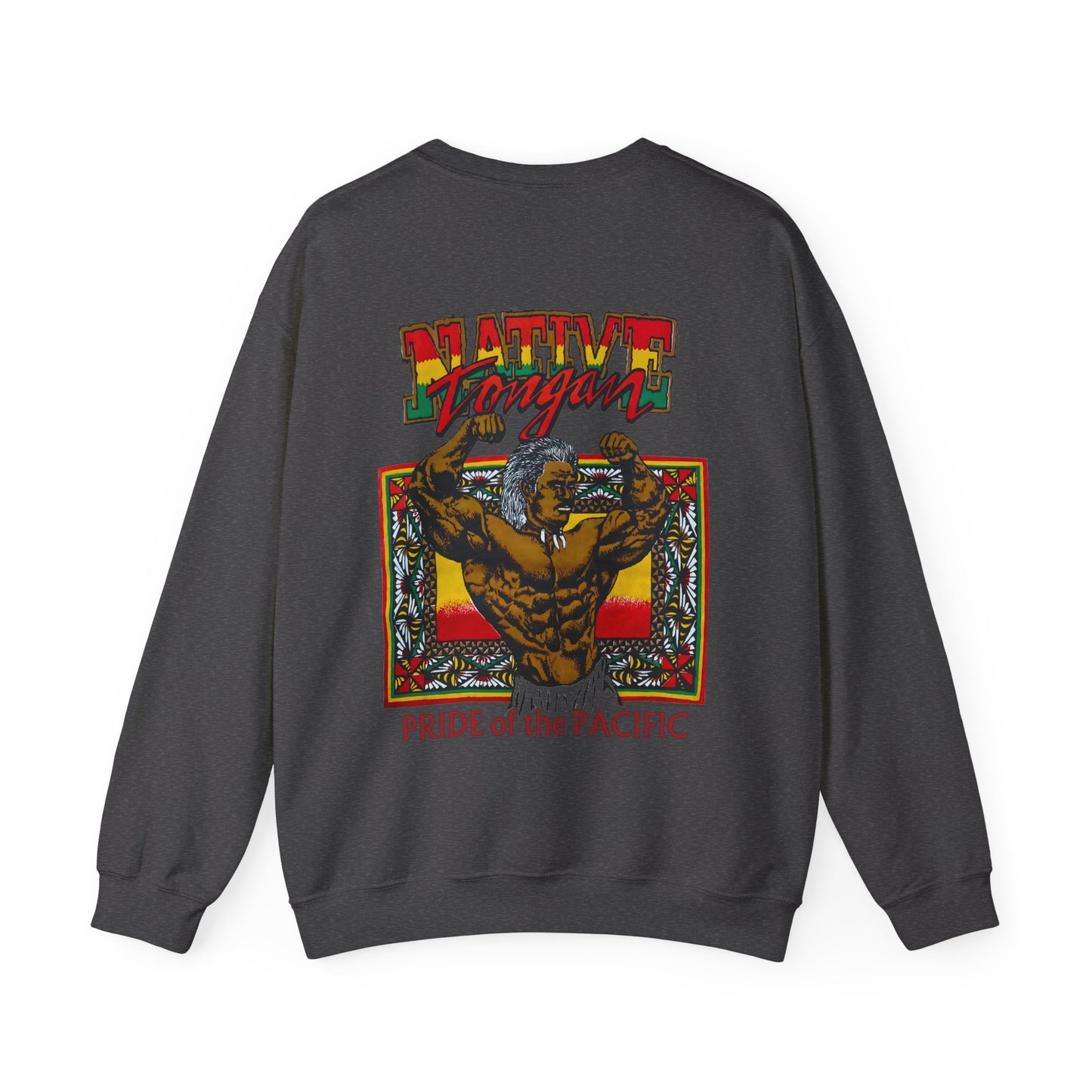 Local Strength Native Tongan Pride of the Pacific Vintage Designs 90s New Print Unisex Heavy Blend™ Crewneck Sweatshirt