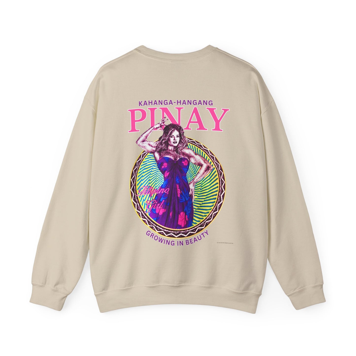 Filipino Strength Pinay Growing in Beauty Filipino Girl Kahanga Hangang Vintage Design 90s New Print Unisex Heavy Blend™ Crewneck Sweatshirt