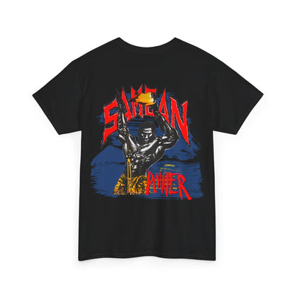 Samoan Strength Samoan Power Vintage Design 90s New Print Unisex Heavy Cotton Tee
