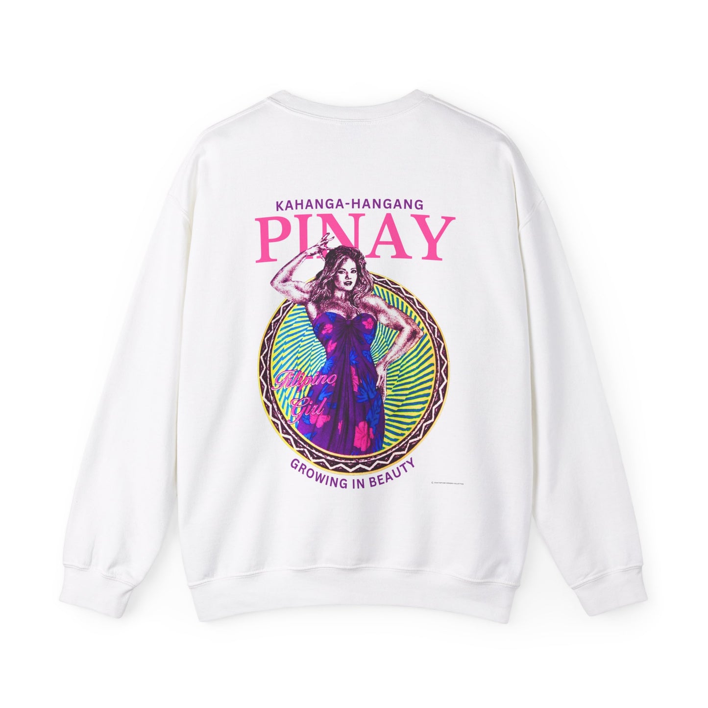 Filipino Strength Pinay Growing in Beauty Filipino Girl Kahanga Hangang Vintage Design 90s New Print Unisex Heavy Blend™ Crewneck Sweatshirt