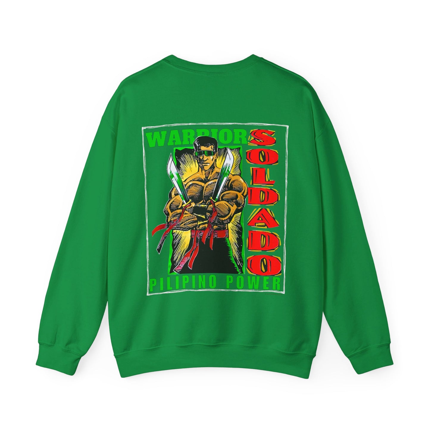 Filipino Strength Soldado Warrior Pilipino Power Vintage Design 90s New Print Unisex Heavy Blend™ Crewneck Sweatshirt