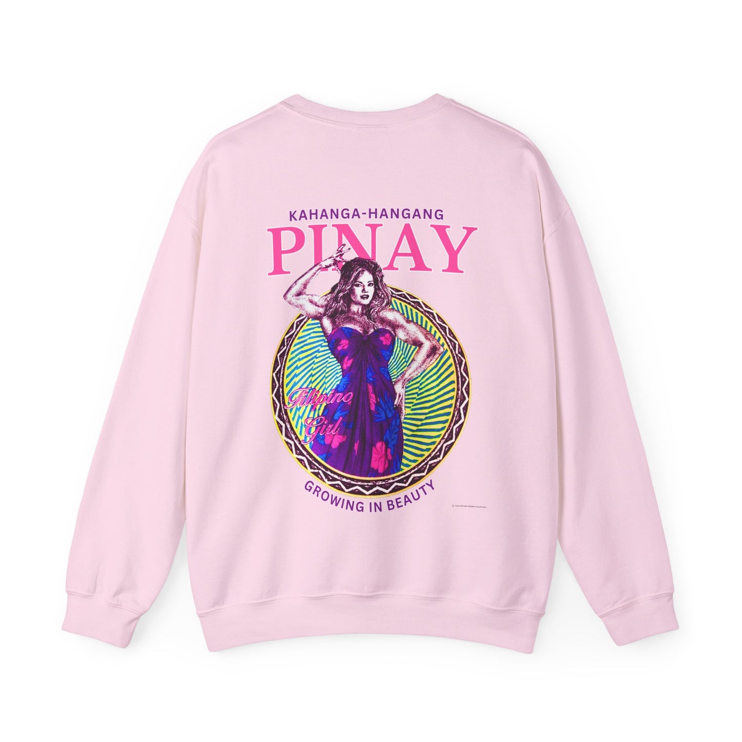 Filipino Strength Pinay Growing in Beauty Filipino Girl Kahanga Hangang Vintage Design 90s New Print Unisex Heavy Blend™ Crewneck Sweatshirt