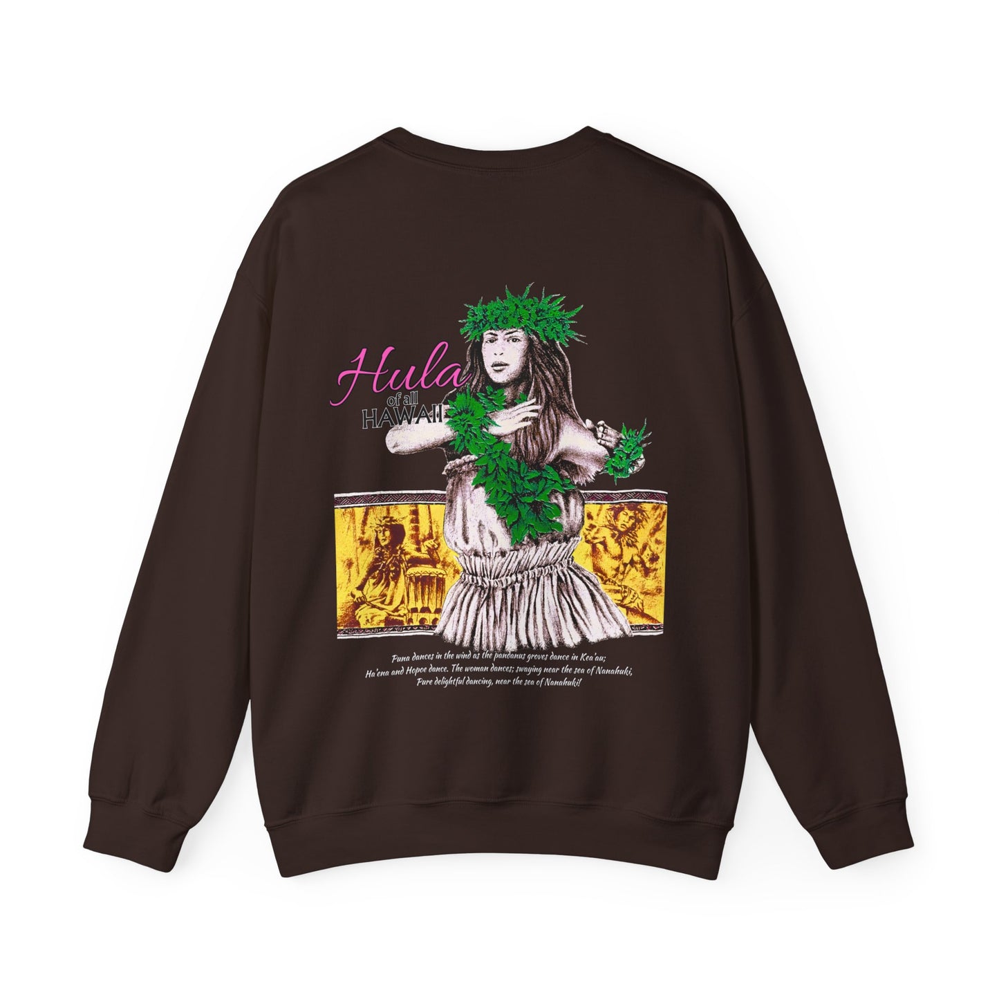 Hawaiian Strength Hula of all Hawaii Vintage Design 90s New Print Unisex Heavy Blend™ Crewneck Sweatshirt