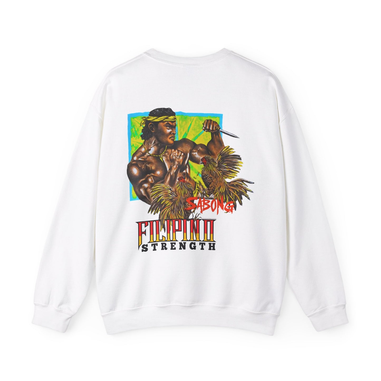 Filipino Strength Sabong Vintage Design 90s New Print Unisex Heavy Blend™ Crewneck Sweatshirt