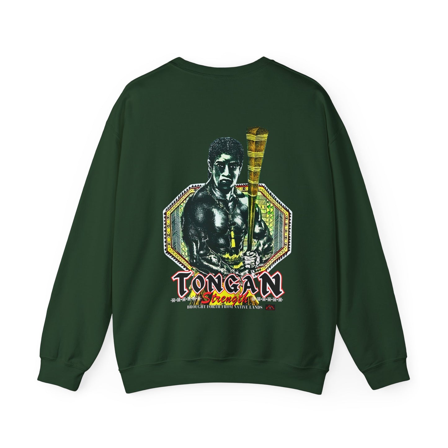 Local Strength Tongan Strength Brought Forth From Native Lands Vintage Design 90s New Print Unisex Heavy Blend™ Crewneck Sweatshirt