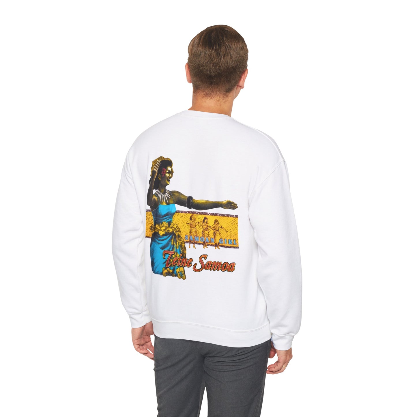 Samoan Strength Samoan Girl Teine Samoa Vintage Design 90s New Print Unisex Heavy Blend™ Crewneck Sweatshirt