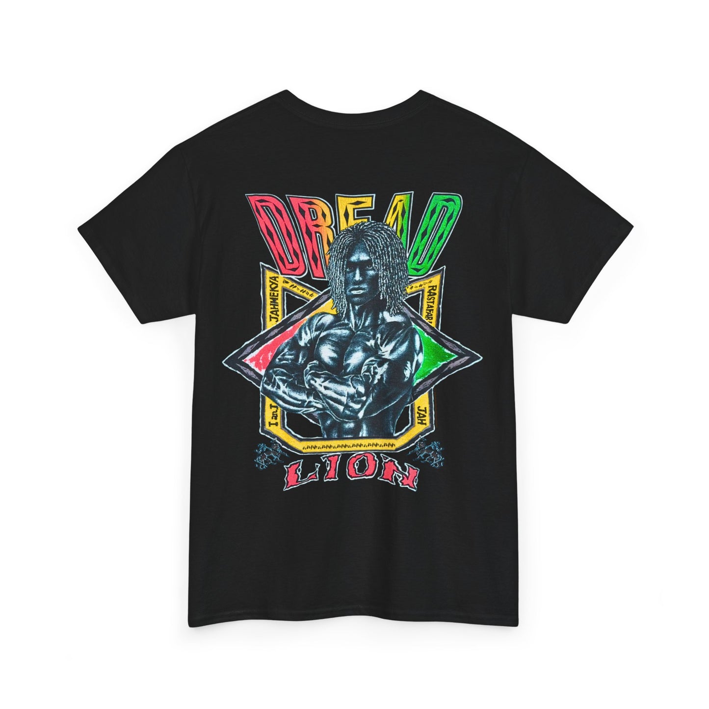 Jawaiian Strength Dread Lion Vintage 90s Design New Print Unisex Heavy Cotton Tee
