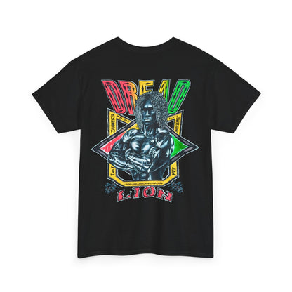 Jawaiian Strength Dread Lion Vintage 90s Design New Print Unisex Heavy Cotton Tee