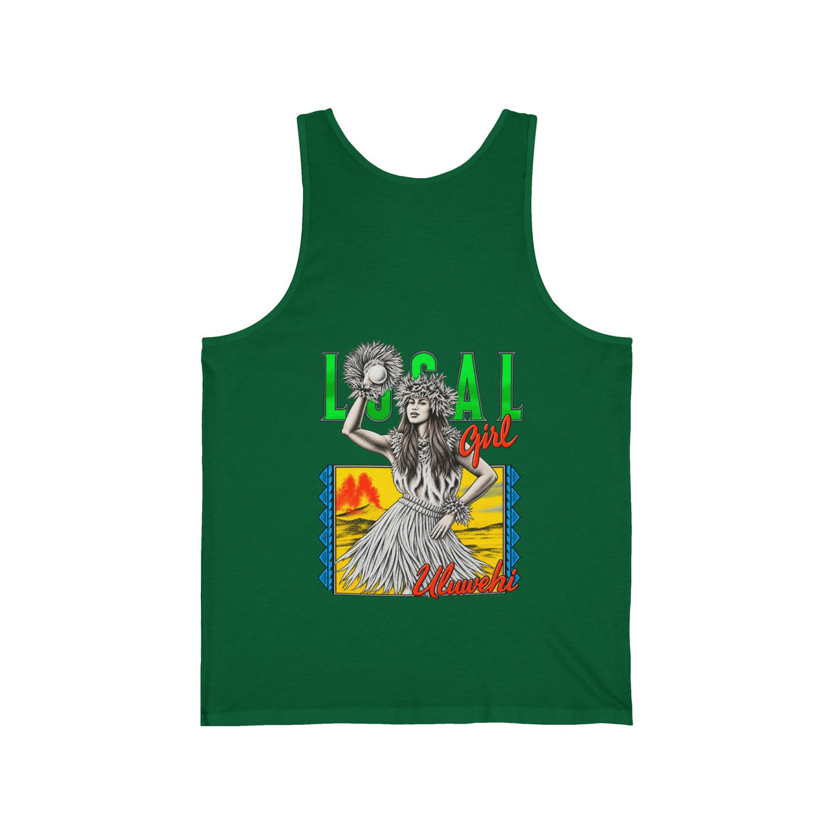 Hawaiian Strength Local Girl Uluwehi Unisex Jersey Tank