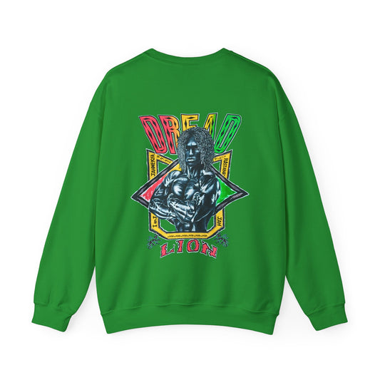 Jawaiian Strength Dread Lion Vintage 90s Design New Print Unisex Heavy Blend™ Crewneck Sweatshirt