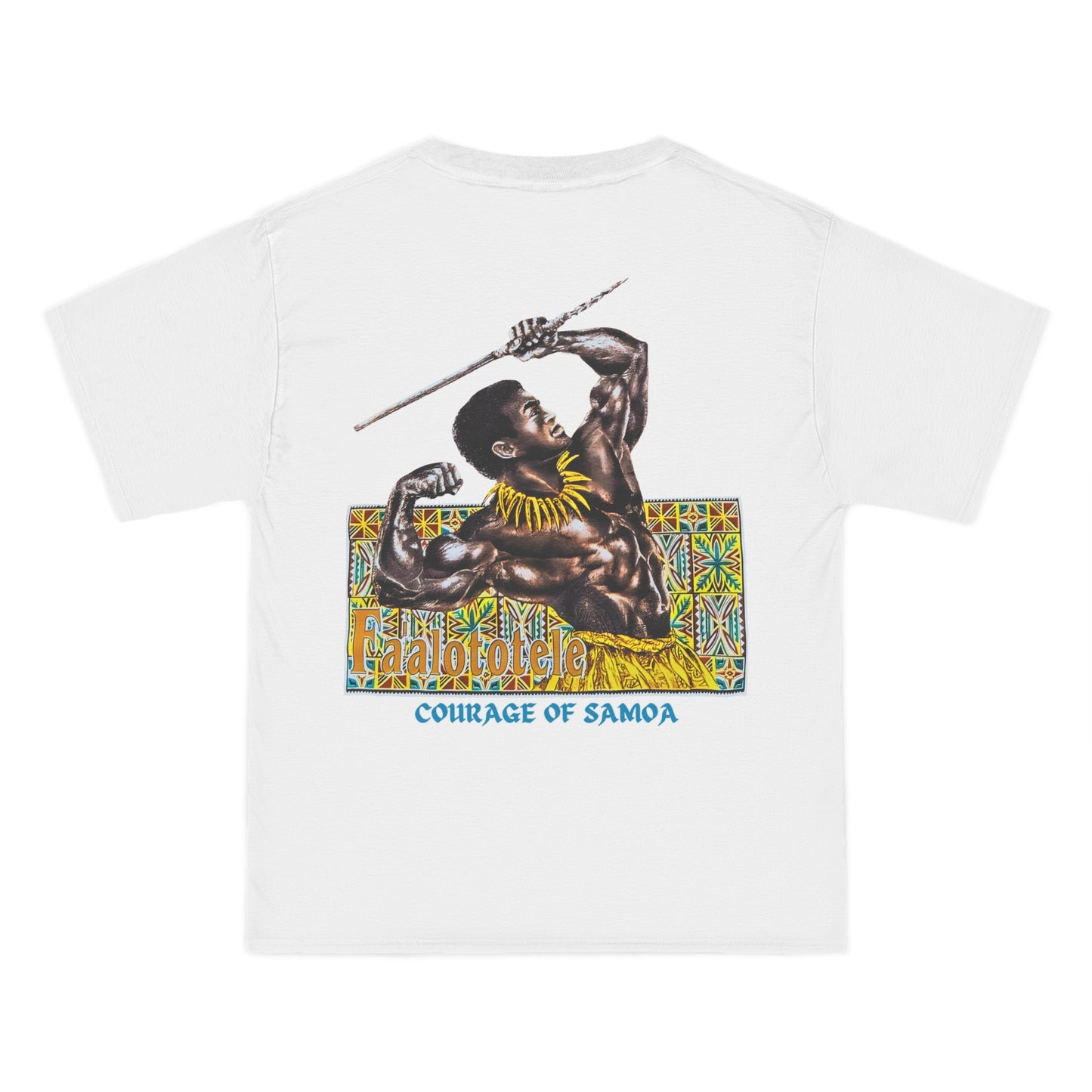 Samoan Strength Faalototele Courage of Samoa Vintage Design 90s New Print Beefy-T®  Short-Sleeve T-Shirt