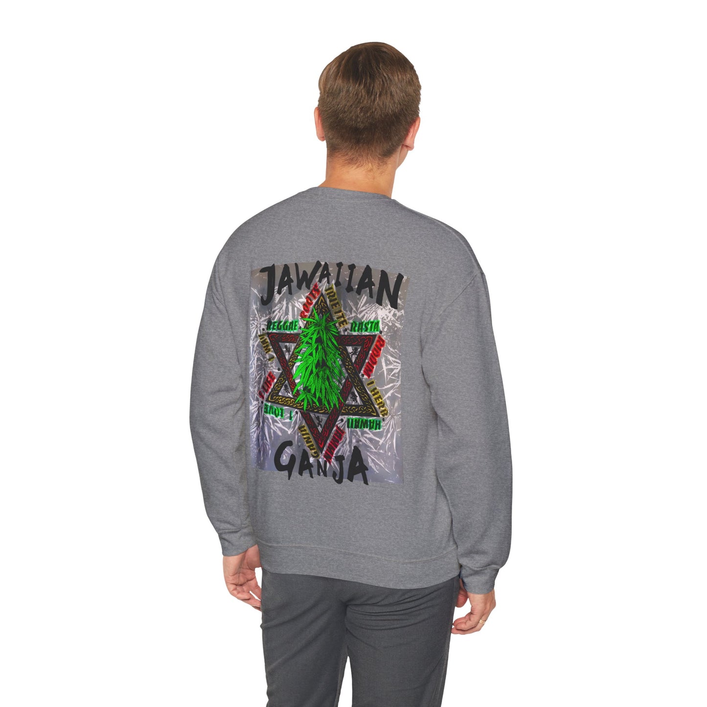 Jawaiian Strength Jawaiian Ganja Vintage Design 90s New Print Unisex Heavy Blend™ Crewneck Sweatshirt