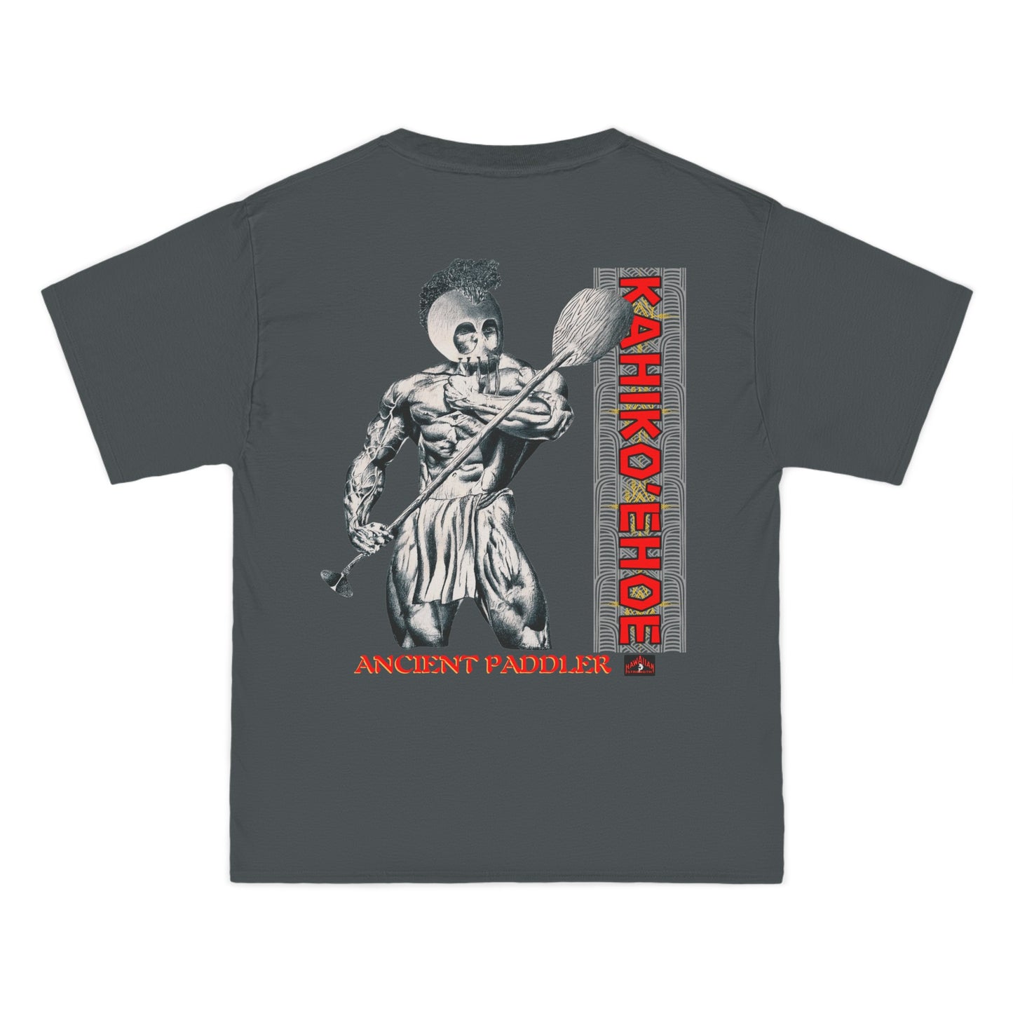 Hawaiian Strength Ancient Paddler Kahiko'ehoe Vintage Design 90s New Print Beefy-T®  Short-Sleeve T-Shirt