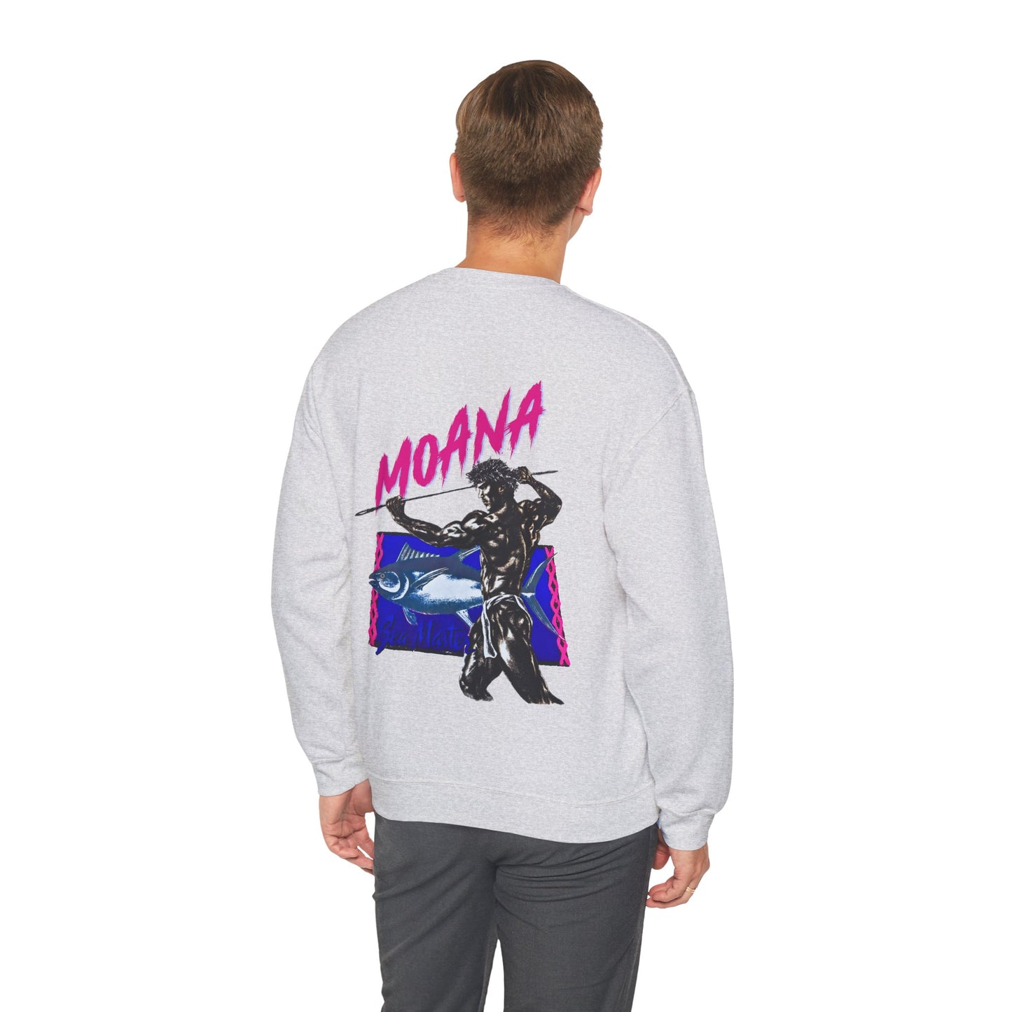 Hawaiian Strength Moana Sea Master Vintage Design 90s New Print Unisex Heavy Blend™ Crewneck Sweatshirt