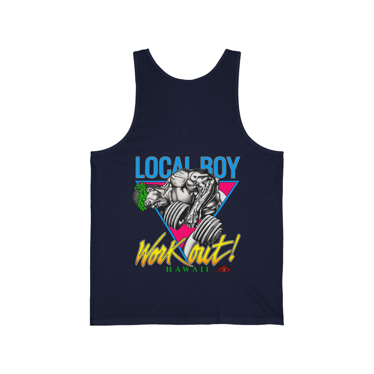 Hawaiian Strength Local Boy Work Out Hawaii Unisex Jersey Tank