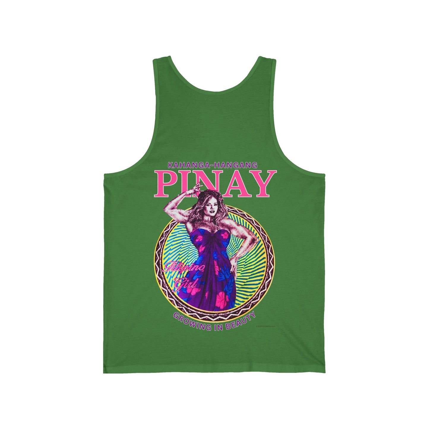 Filipino Strength Pinay Growing in Beauty Filipino Girl Kahanga Hangang Vintage Design 90s New Print Unisex Jersey Tank