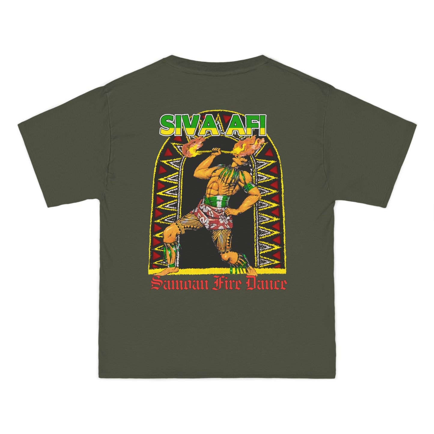 Samoan Strength Siva Afi Samoan Fire Dance Vintage Design 90s New Print Beefy-T®  Short-Sleeve T-Shirt