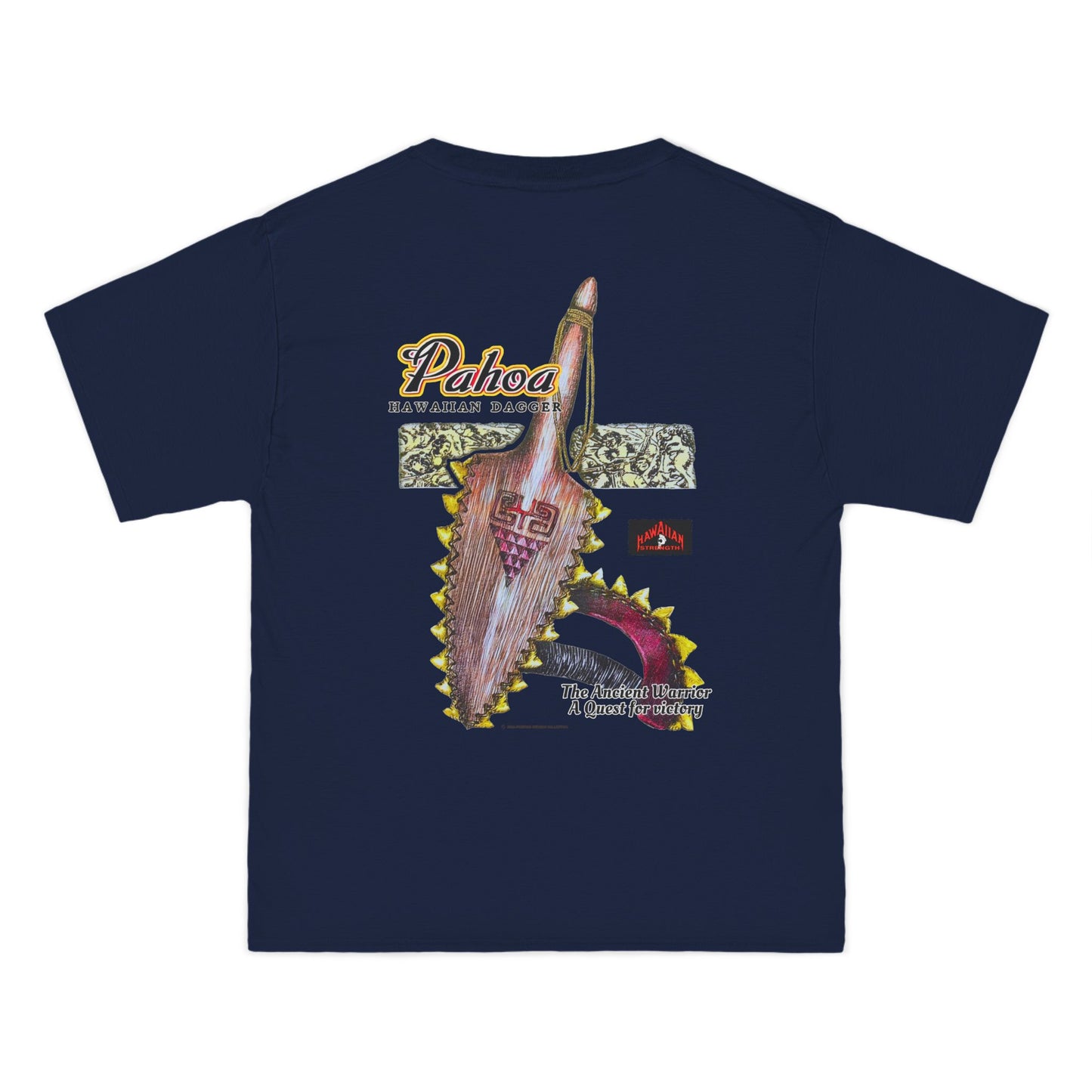 Hawaiian Strength Pahoa Hawaiian Dagger Vintage 90s Design New Print Beefy-T®  Short-Sleeve T-Shirt