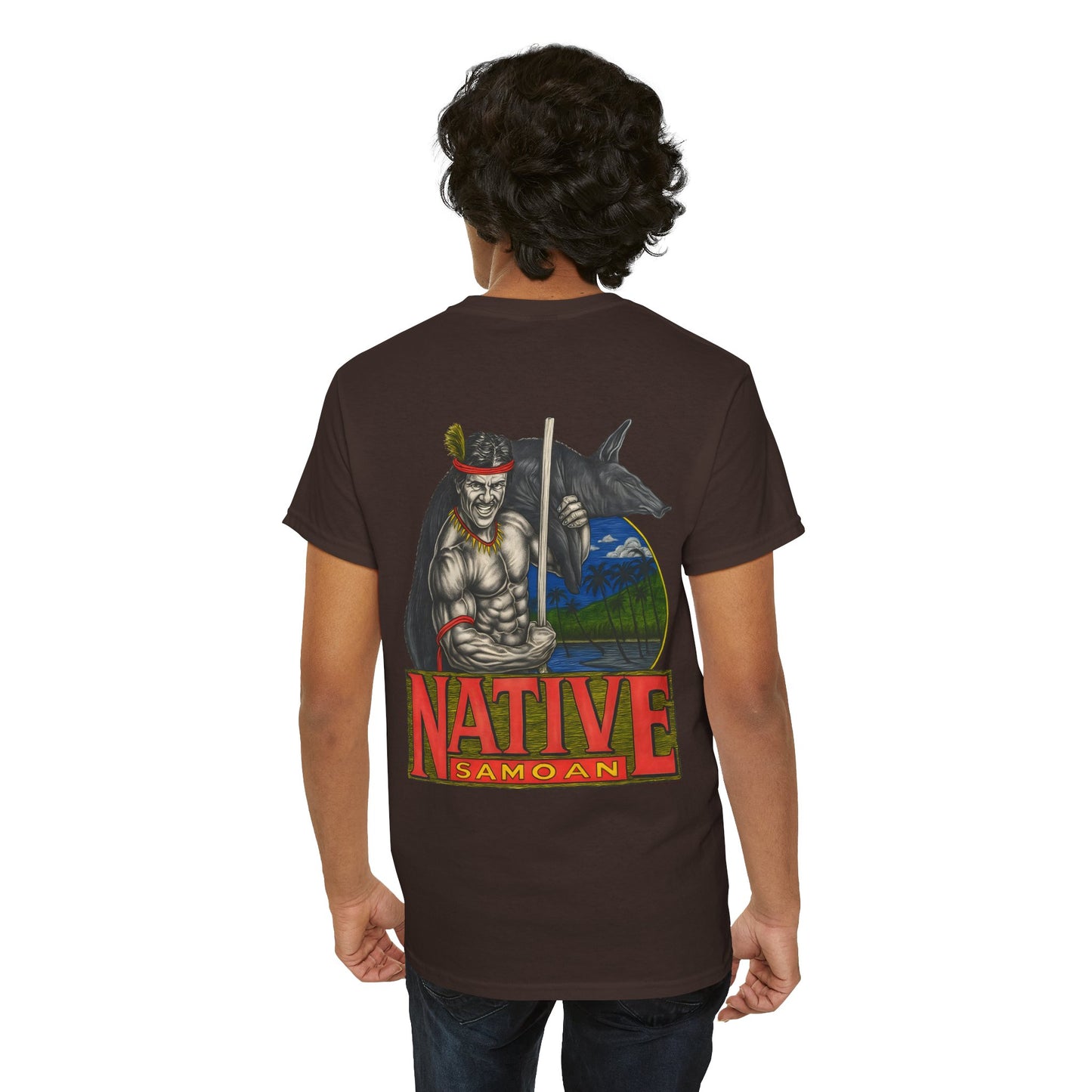 Samoan Strength Native Samoan Vintage 90s Design New Print Unisex Heavy Cotton Tee