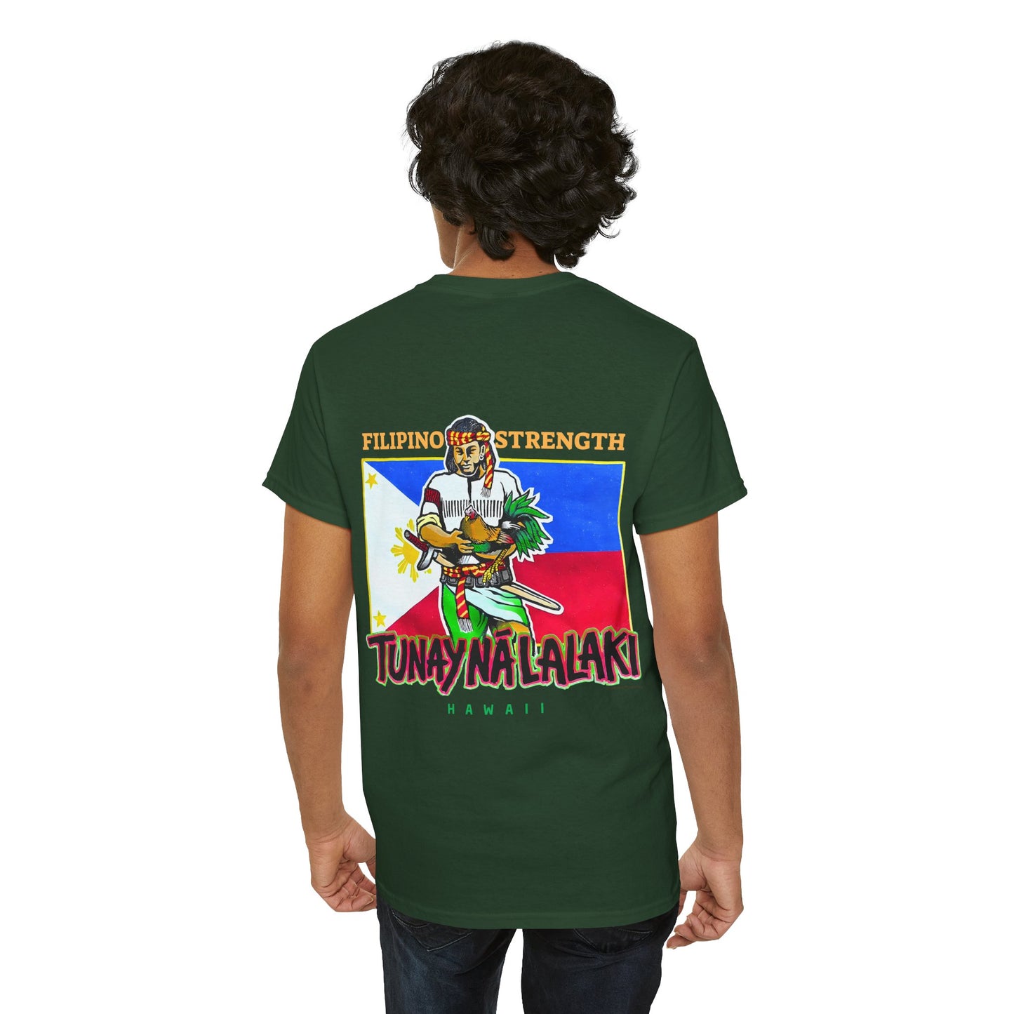 Filipino Strength Tunay Na Lalaki Filipino Strength Hawaii Vintage Design 90s New Print Unisex Heavy Cotton Tee