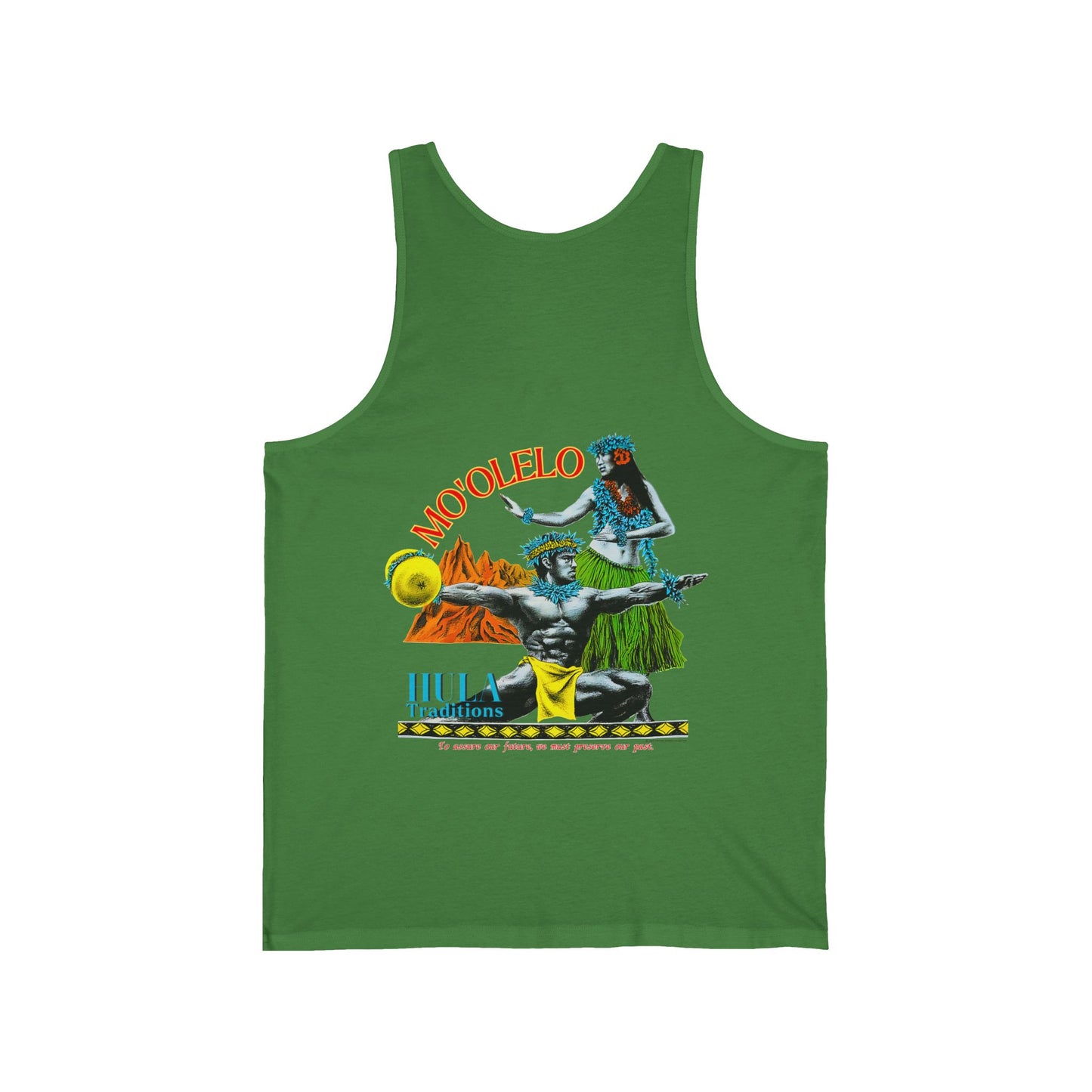 Hawaiian Strength Mo'olelo Hula Traditions Vintage Design 90s New Print Unisex Jersey Tank