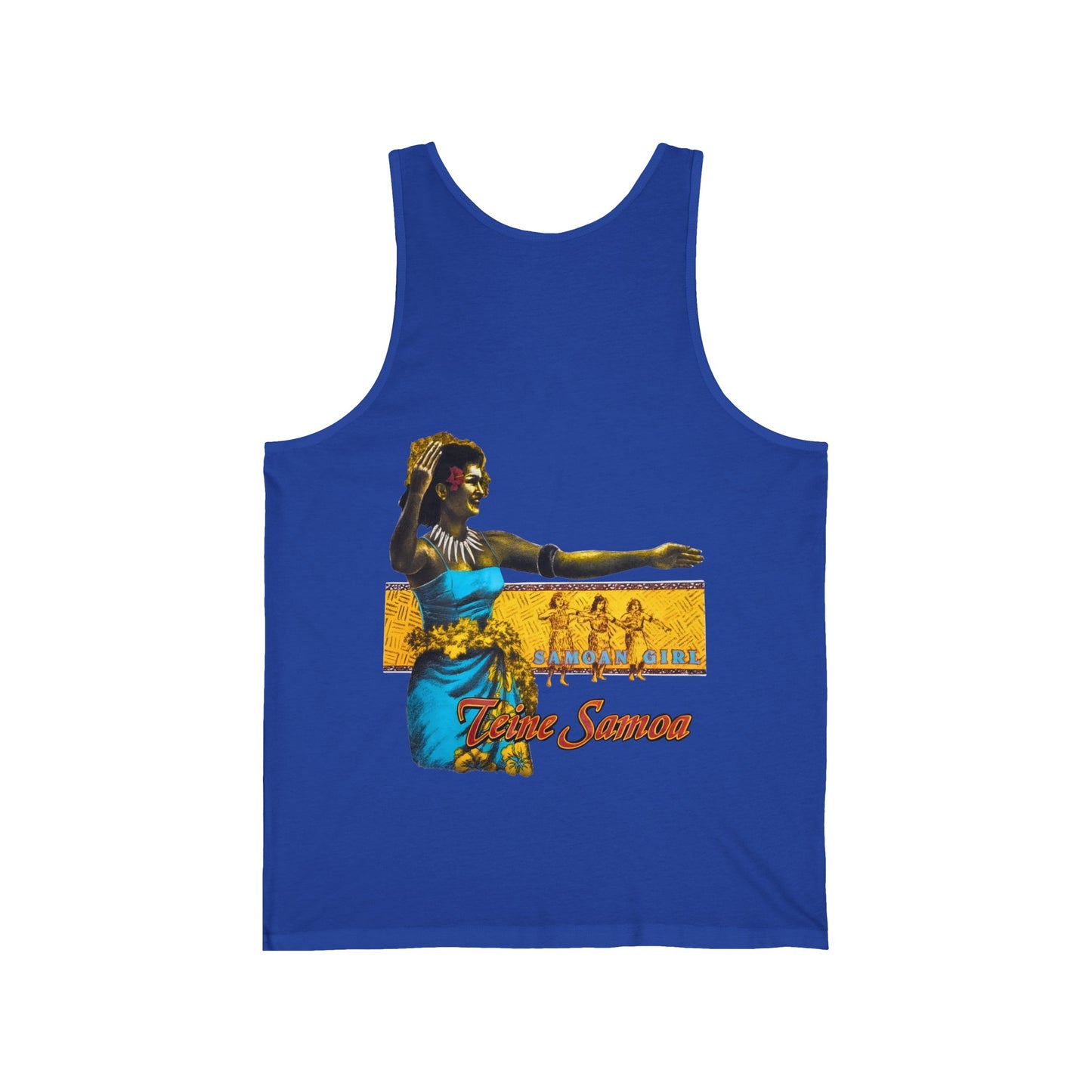 Samoan Strength Samoan Girl Teine Samoa Vintage Design 90s New Print Unisex Jersey Tank