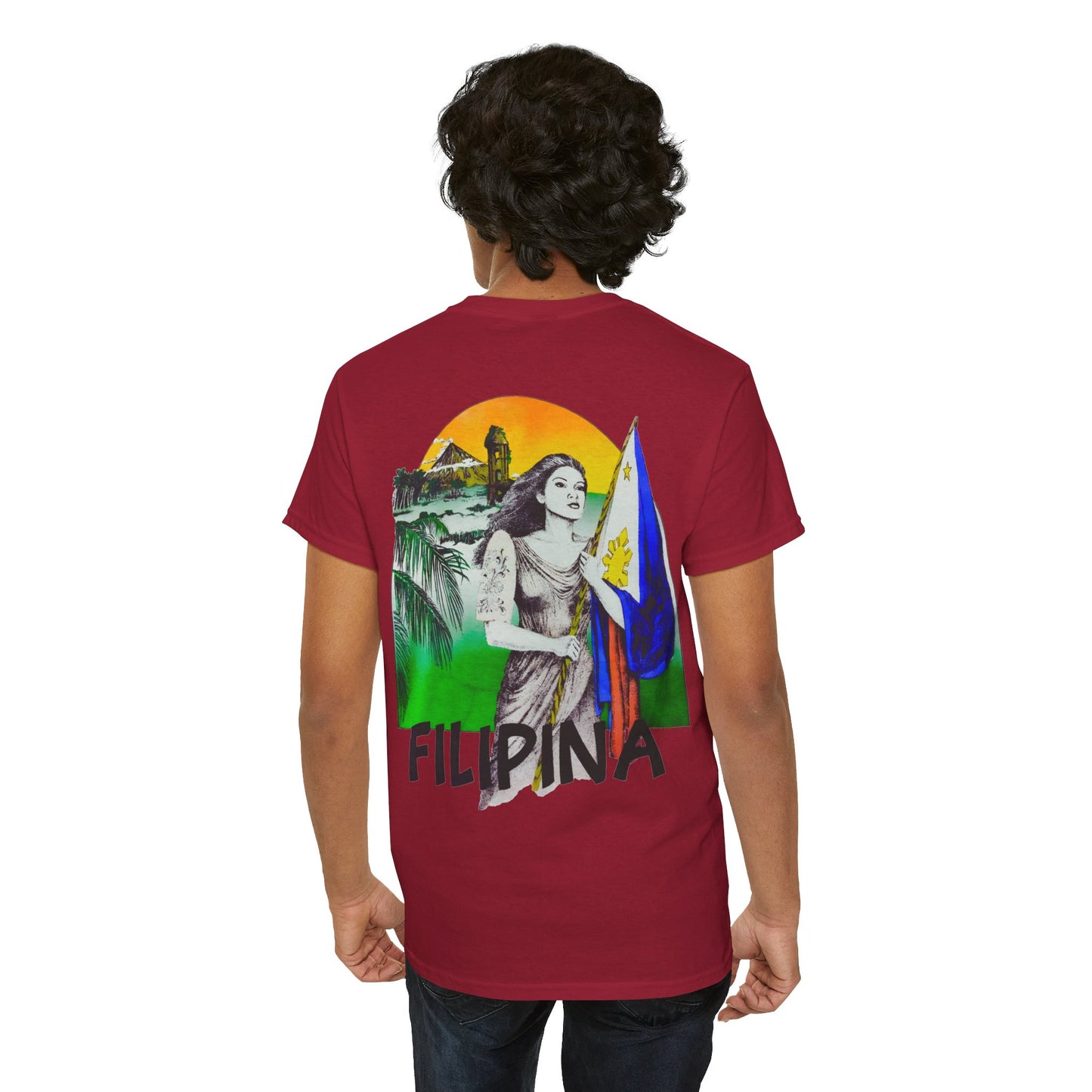 Filipino Strength Filipina Vintage Design 90s New Print Unisex Heavy Cotton Tee