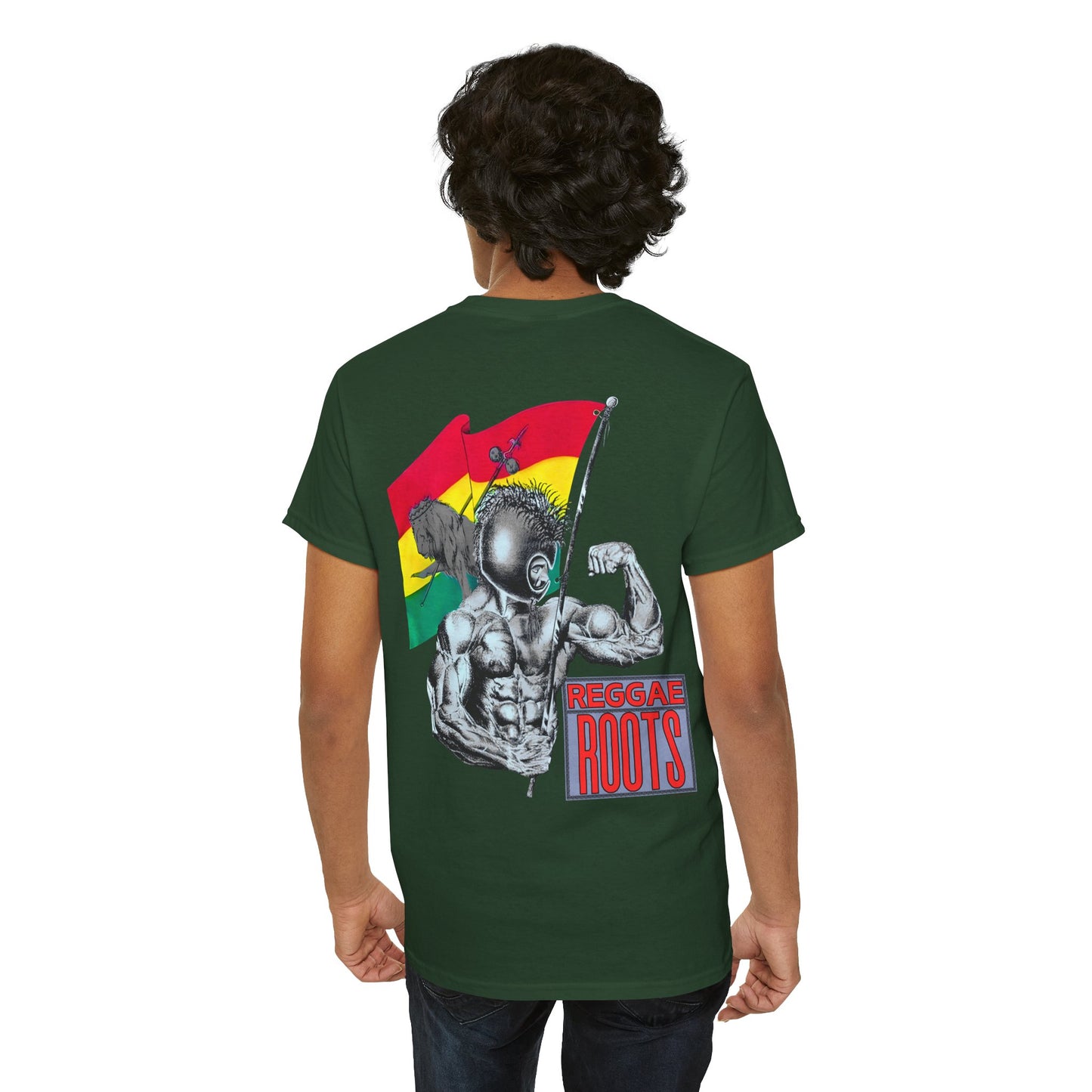 Jawaiian Strength Reggae Roots Vintage Design 90s New Print Unisex Heavy Cotton Tee