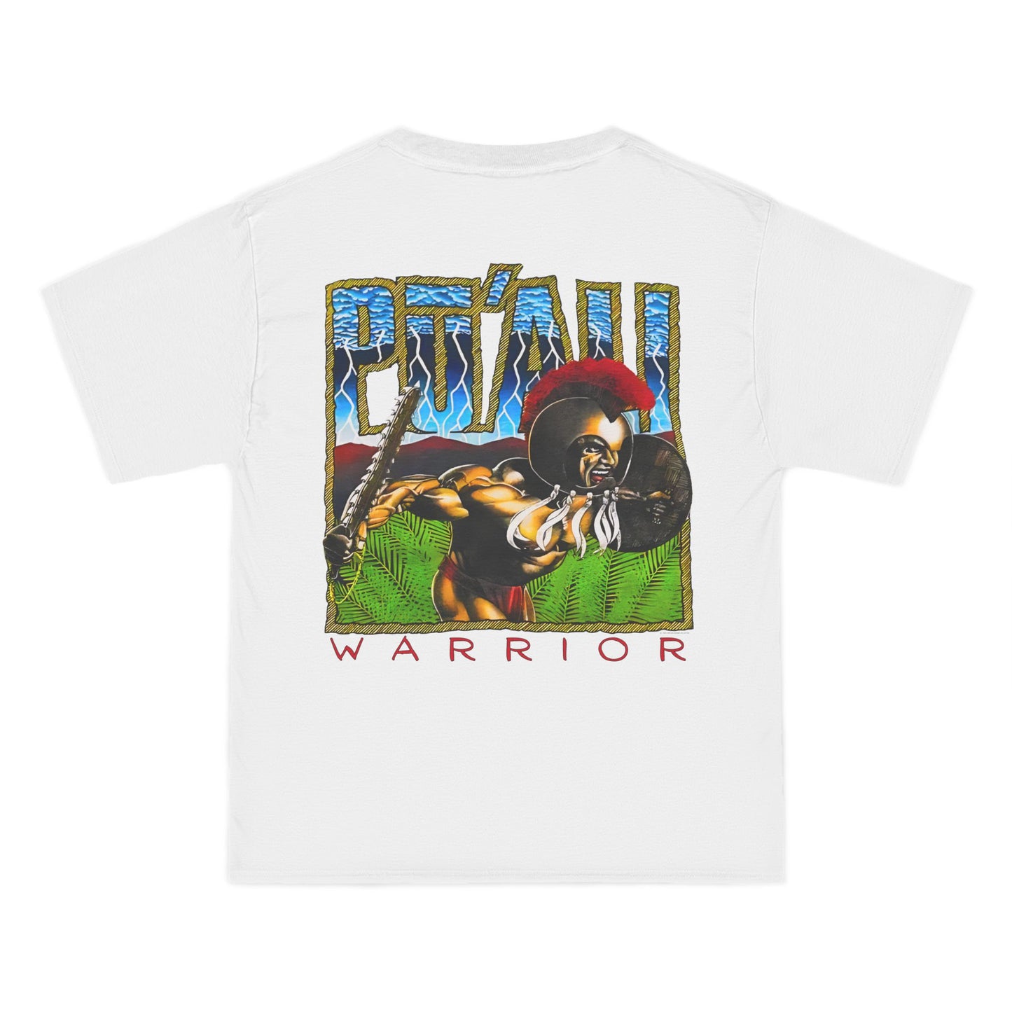 Hawaiian Strength Pu'ali Warrior Vintage Design 90s New Print Beefy-T®  Short-Sleeve T-Shirt