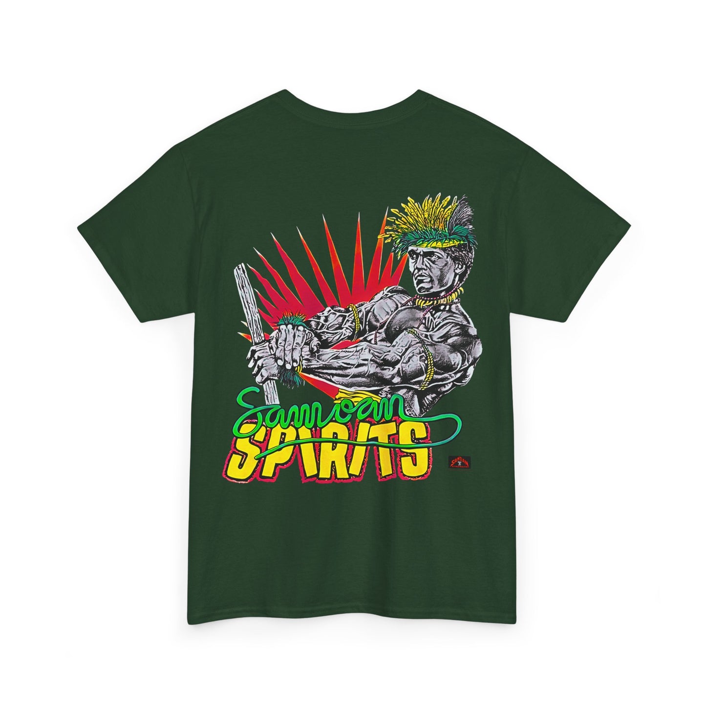 Samoan Strength Samoan Spirits Vintage 90s Design New Print Unisex Heavy Cotton Tee