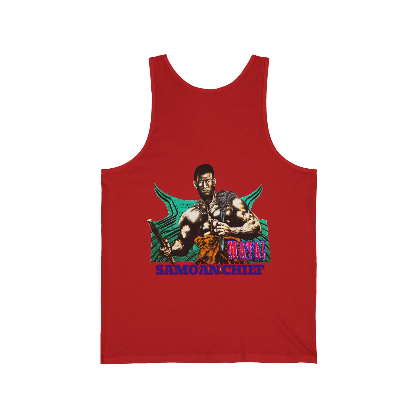 Samoan Strength Samoan Chief Matai Vintage Design 90s New Print Unisex Jersey Tank