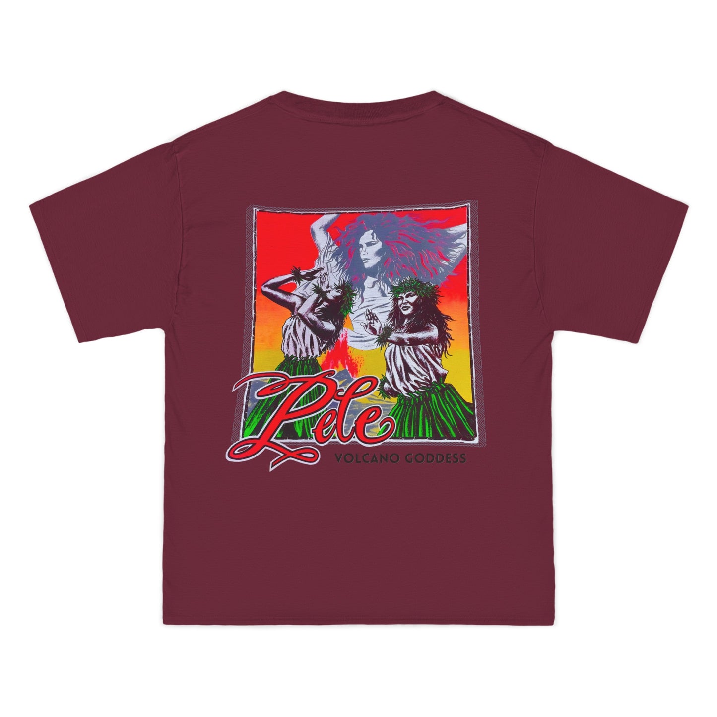 Hawaiian Strength Pele Volcano Goddess Vintage Design 90s New Print Beefy-T®  Short-Sleeve T-Shirt