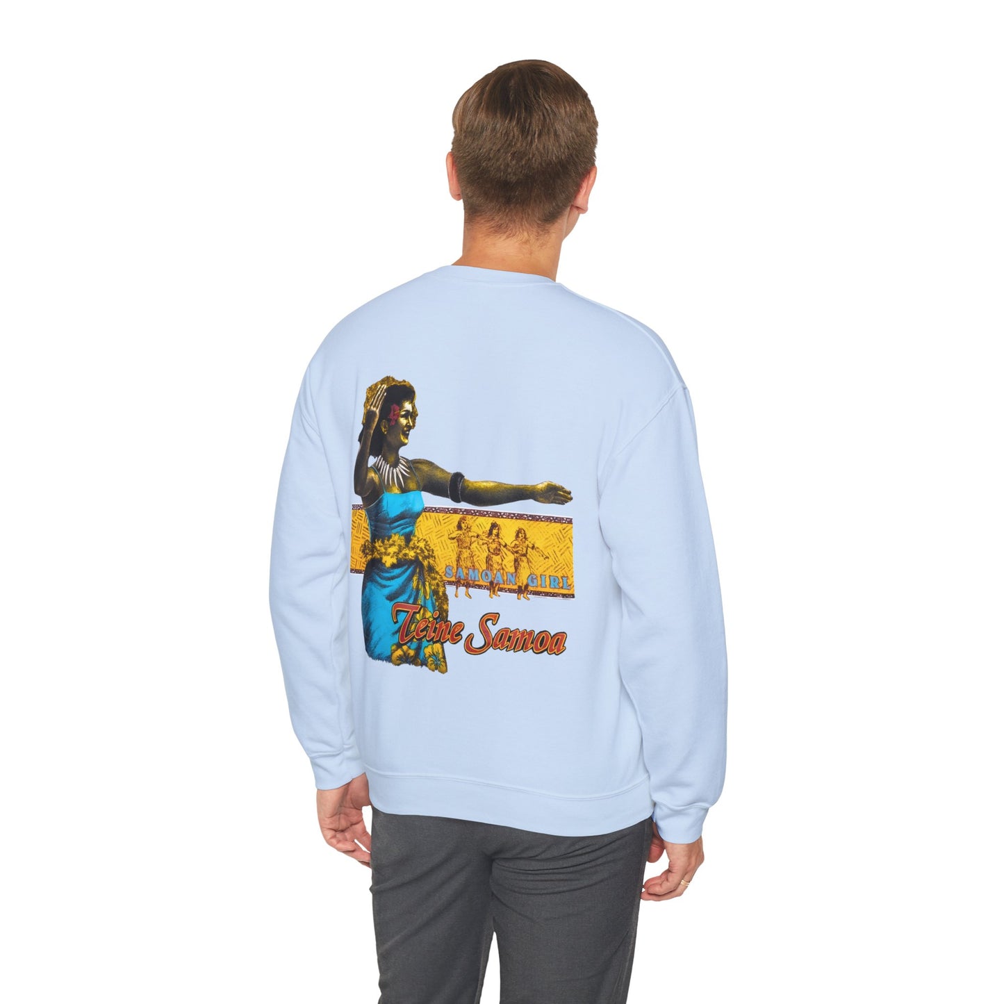 Samoan Strength Samoan Girl Teine Samoa Vintage Design 90s New Print Unisex Heavy Blend™ Crewneck Sweatshirt