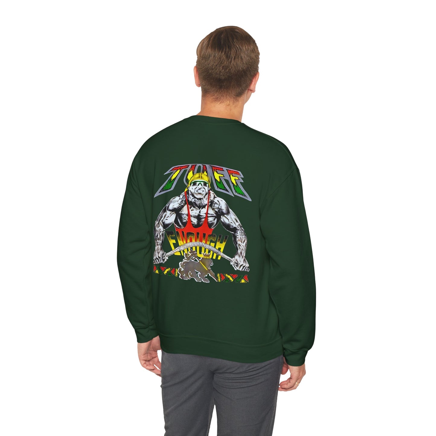 Jawaiian Strength Tuff Enough Vintage Design 90s New Print Unisex Heavy Blend™ Crewneck Sweatshirt