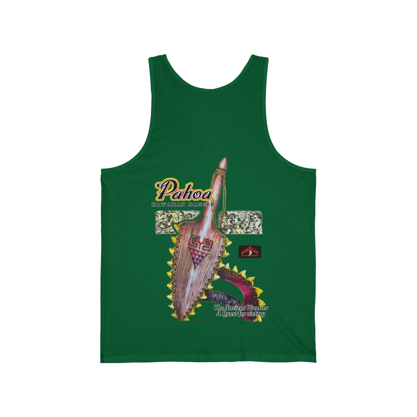 Hawaiian Strength Pahoa Hawaiian Dagger Vintage 90s Design New Print Unisex Jersey Tank