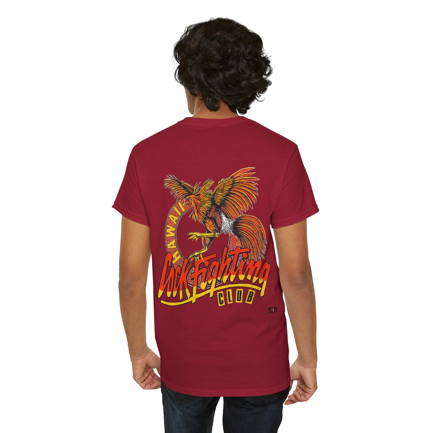 Hawaiian Strength Cockfighting Club Hawaii Vintage Design 90s New Print Unisex Heavy Cotton Tee