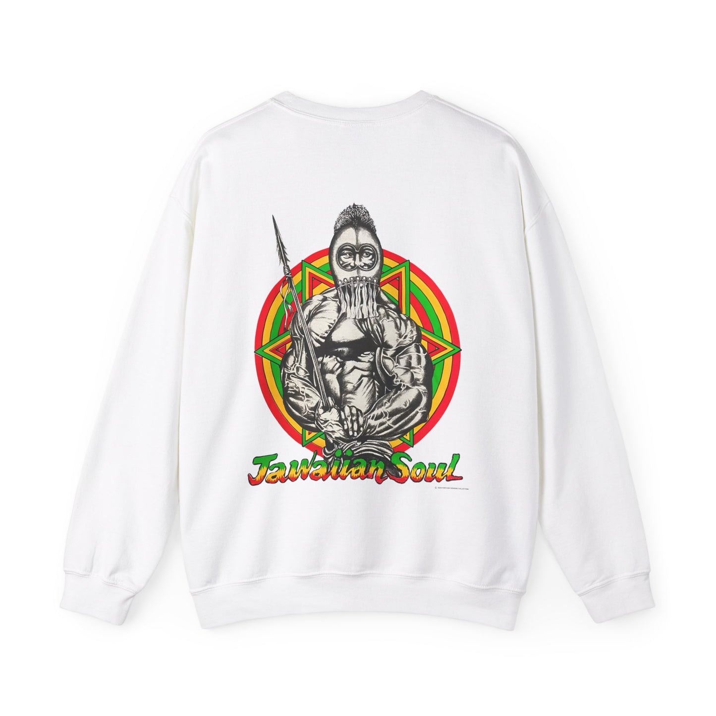 Jawaiian Strength Jawaiian Soul Vintage Design 90s New Print Unisex Heavy Blend™ Crewneck Sweatshirt