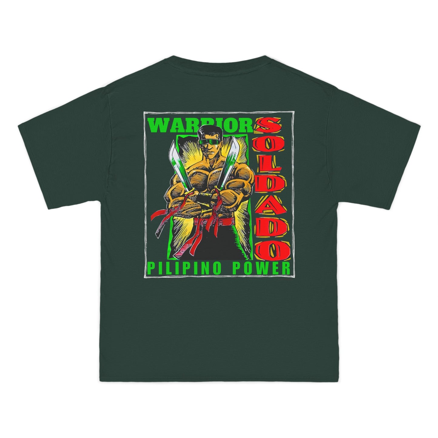 Filipino Strength Soldado Warrior Pilipino Power Vintage Design 90s New Print Beefy-T®  Short-Sleeve T-Shirt