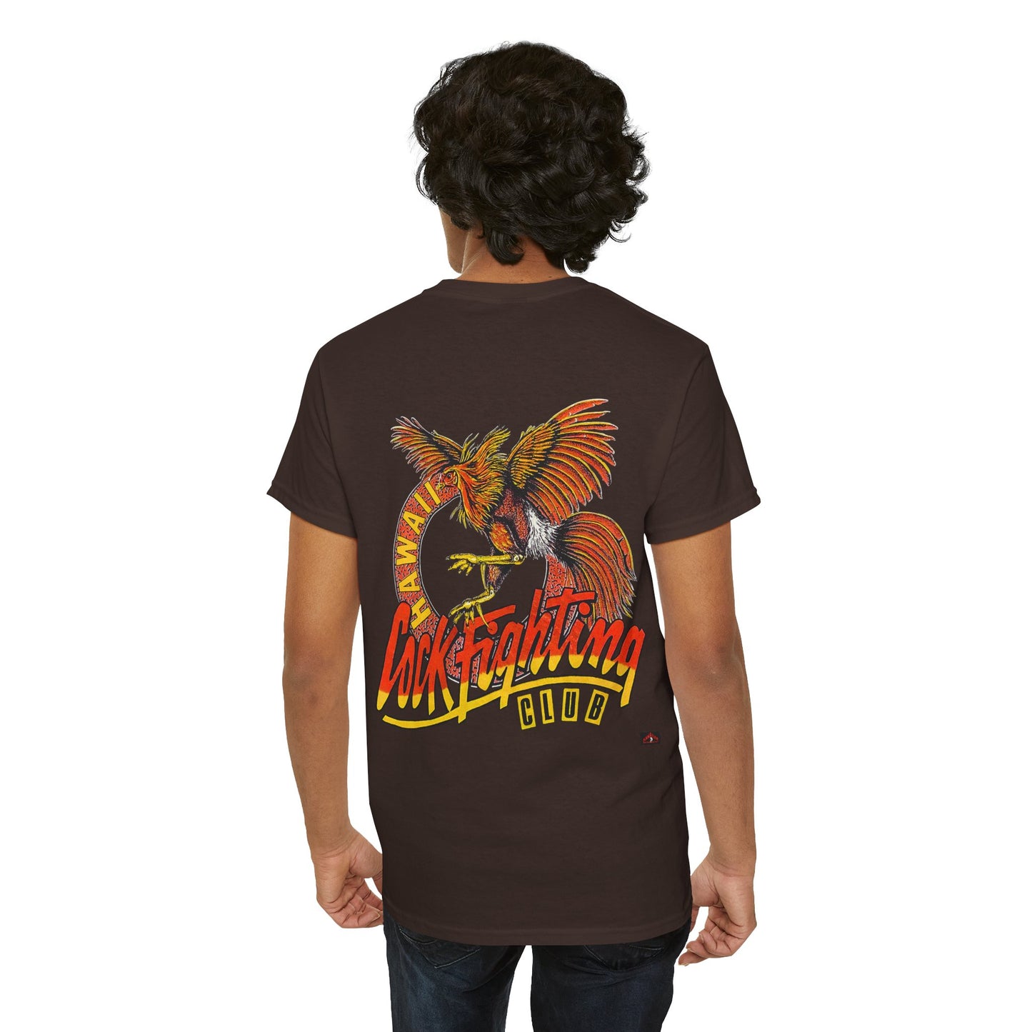 Hawaiian Strength Cockfighting Club Hawaii Vintage Design 90s New Print Unisex Heavy Cotton Tee