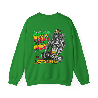 Jawaiian Strength Rock Hard The Original Reggae Style Vintage 90s Design New Print Unisex Heavy Blend™ Crewneck Sweatshirt