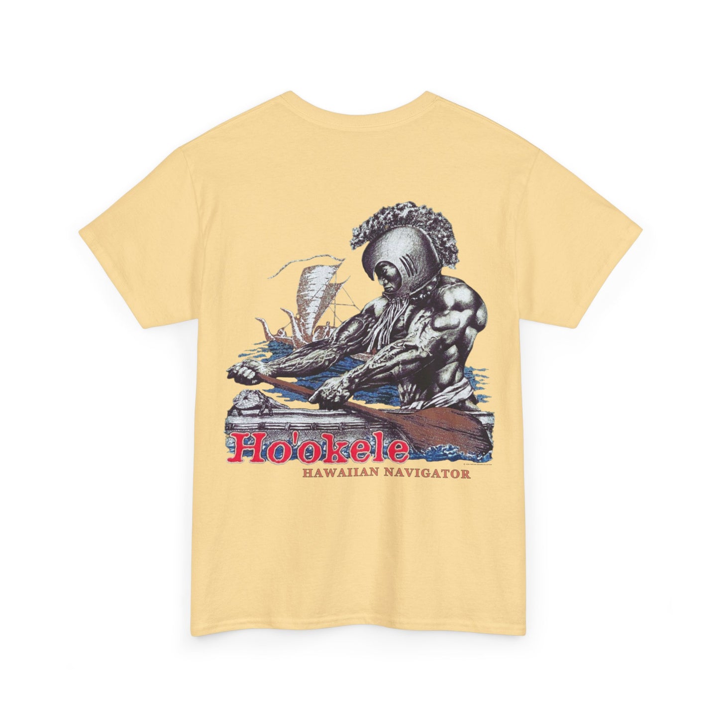 Hawaiian Strength Ho'okele Hawaiian Navigator Vintage Design 90s New Print T-shirt Unisex Heavy Cotton Tee