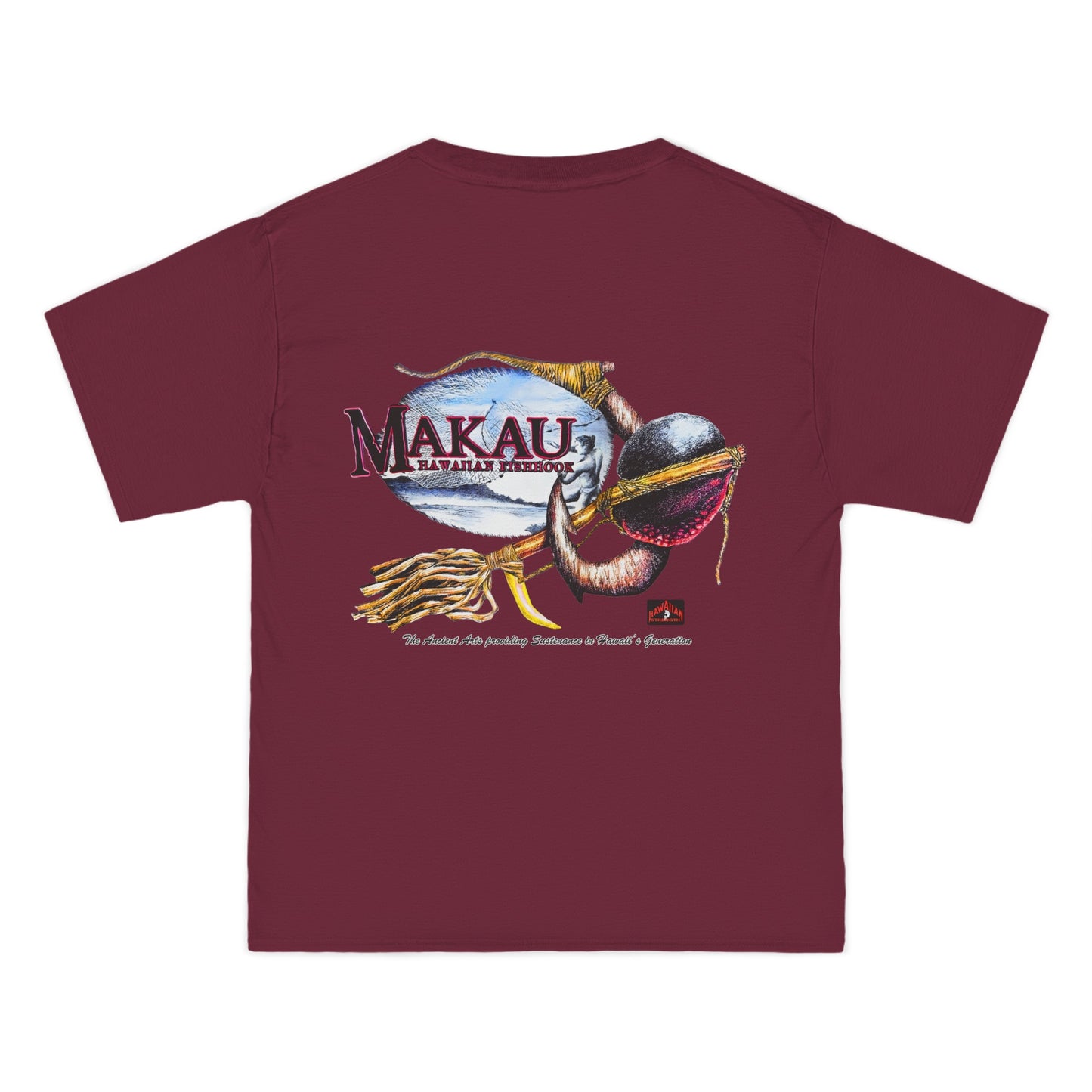 Hawaiian Strength Makau Hawaiian Fishhook Vintage Design 90s New Print Beefy-T®  Short-Sleeve T-Shirt