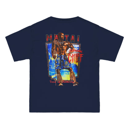 Samoan Strength Samoan Chief Matai Voice of Authority Vintage Design 90s New Print Beefy-T®  Short-Sleeve T-Shirt