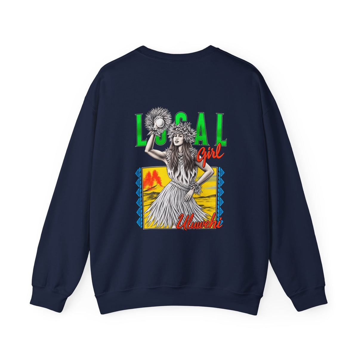 Hawaiian Strength Local Girl Uluwehi Unisex Heavy Blend™ Crewneck Sweatshirt
